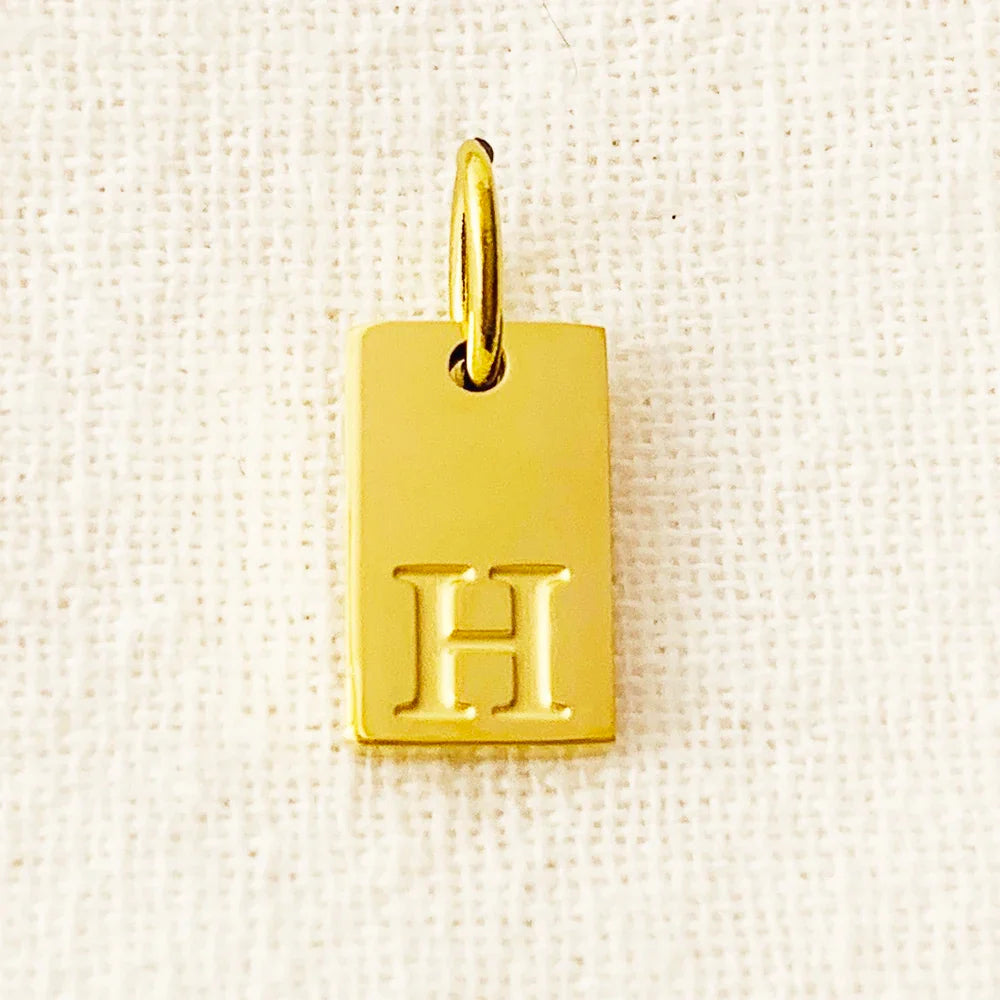10PCS Alphabet Charm Pendant for Necklaces Stainless Steel Jewelry DIY Engraved Lettering Accessories Women's Fashion Jewelry Vera Lux