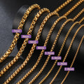 Skyrim Fashion Long Box Chain Necklace Stainless Steel Basic Punk 2-7mm Thick Chains Jewelry Gift for Men Women Wholesale Vera Lux