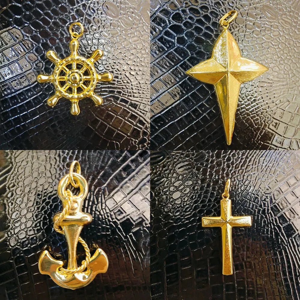 Gold Plated Pendants for Necklace Women Men Fashion 18k Gold Color African Map Design Pendant Jewelry Making for Party Daily Vera Lux