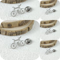 New punk style bicycle hollow stainless steel gold-plated badge, suit lapel pin waterproof black, men's brooch set Vera Lux