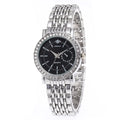 New Luxury Exquisite Women Quartz Watch Business Fashion Casual Round Rhinestone Quartz Watch Gift For Friends Family Relogio Vera Lux