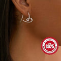 Pair of Twisted Heart Wire Ear Hooks Low Allergy 1.41g S925 Silver Suitable for Daily Wear Valentine's And Mother's Day Gifts Vera Lux