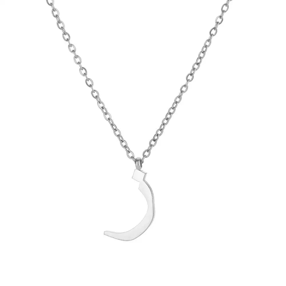 Arabic Letter Name Pendant Necklace For Women Stainless Steel Inital Chain Choker Collar Necklace 2024 Wedding Jewelry bijoux Vera Lux