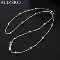 925 Sterling Silver charms Round beads chain Necklace For Women 16-24 inch Fashion party wedding noble Jewelry Holiday gifts Vera Lux