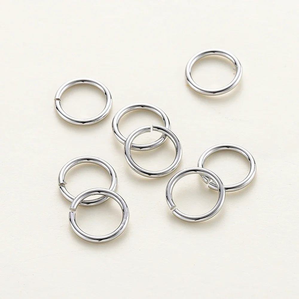 50-200/lot 14K 18K Gold Necklace Open Single Jump Ring Lobster Clasp Connector Split Ring Fitting DIY Jewelry Making Accessories Vera Lux