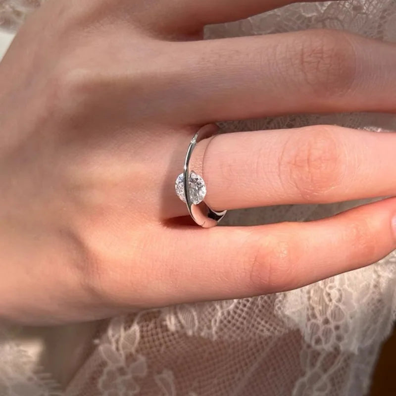 925 Sterling Silver Personalized Planet Around Advanced Zircon Ring For Women Wedding Party Daily High Quality Jewelry Gift Vera Lux