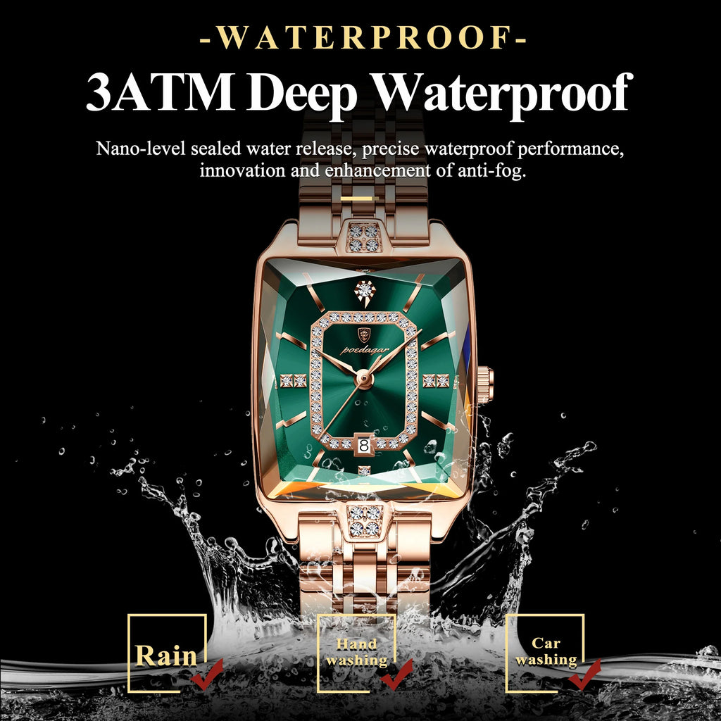 POEDAGAR Luxury Brand Ladies Wristwatch Waterproof Stainless Steel Date Women Watch Casual Fashion Quartz Women’s Watches Reloj Vera Lux
