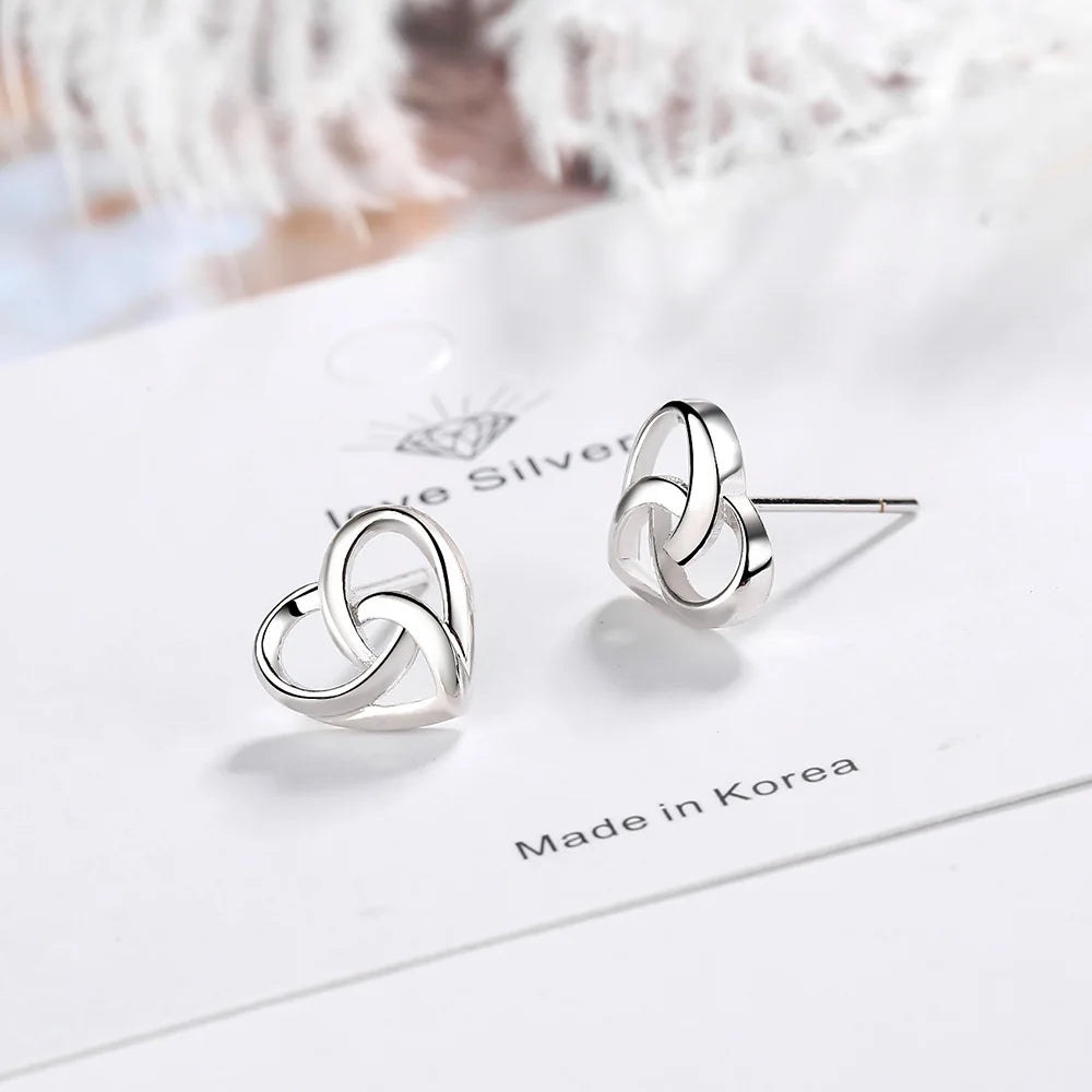 925 Sterling Silver Love Heart Stud Earrings For Women Engagement Elegant Luxury Jewelry 2024 Trend Best Selling Jewellery Vera Lux
