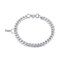 Stainless Steel Chain Bracelet Women, 3mm to 9mm Curb Cuban Chain Bangle Gold Color Unisex Wrist Stackable Jewelry Vera Lux
