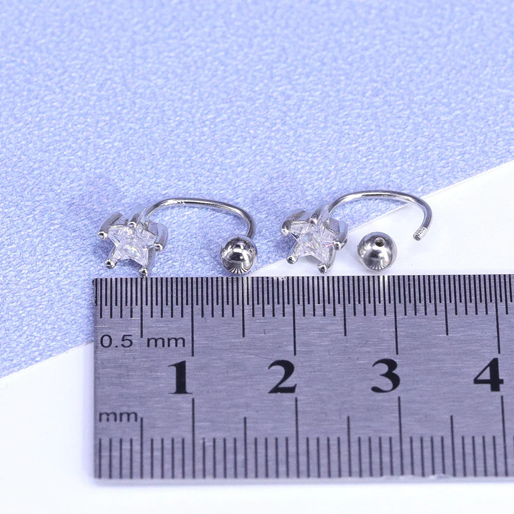 VENTFILLE 925 Silver Star Flash Crystal Summer Small Fresh Female 2022 New Trendy Personality Earrings Vera Lux