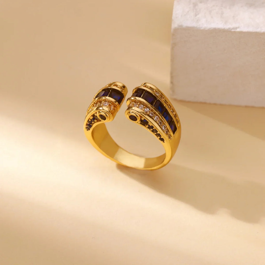 Gothic Stainless Steel Opening Finger Rings for Women Vintage Geometric Adjustable Finger Ring Trendy Punk Jewelry Gifts Vera Lux
