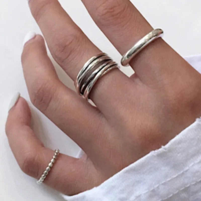 925 Sterling Silver Cross Wound Ring For Women Geometry Simple Vintage Hollow Out Jewelry Party Gift Wholesale Dropshipping Vera Lux
