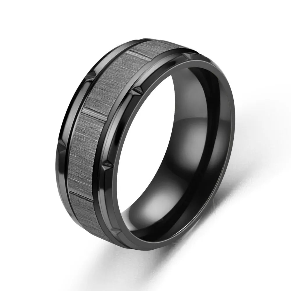 6 Colors Classic 8mm Tungsten Mens Ring Surface Brushed Stainless Steel Ring for Women Wedding Band Couples Jewelry Accessories Vera Lux
