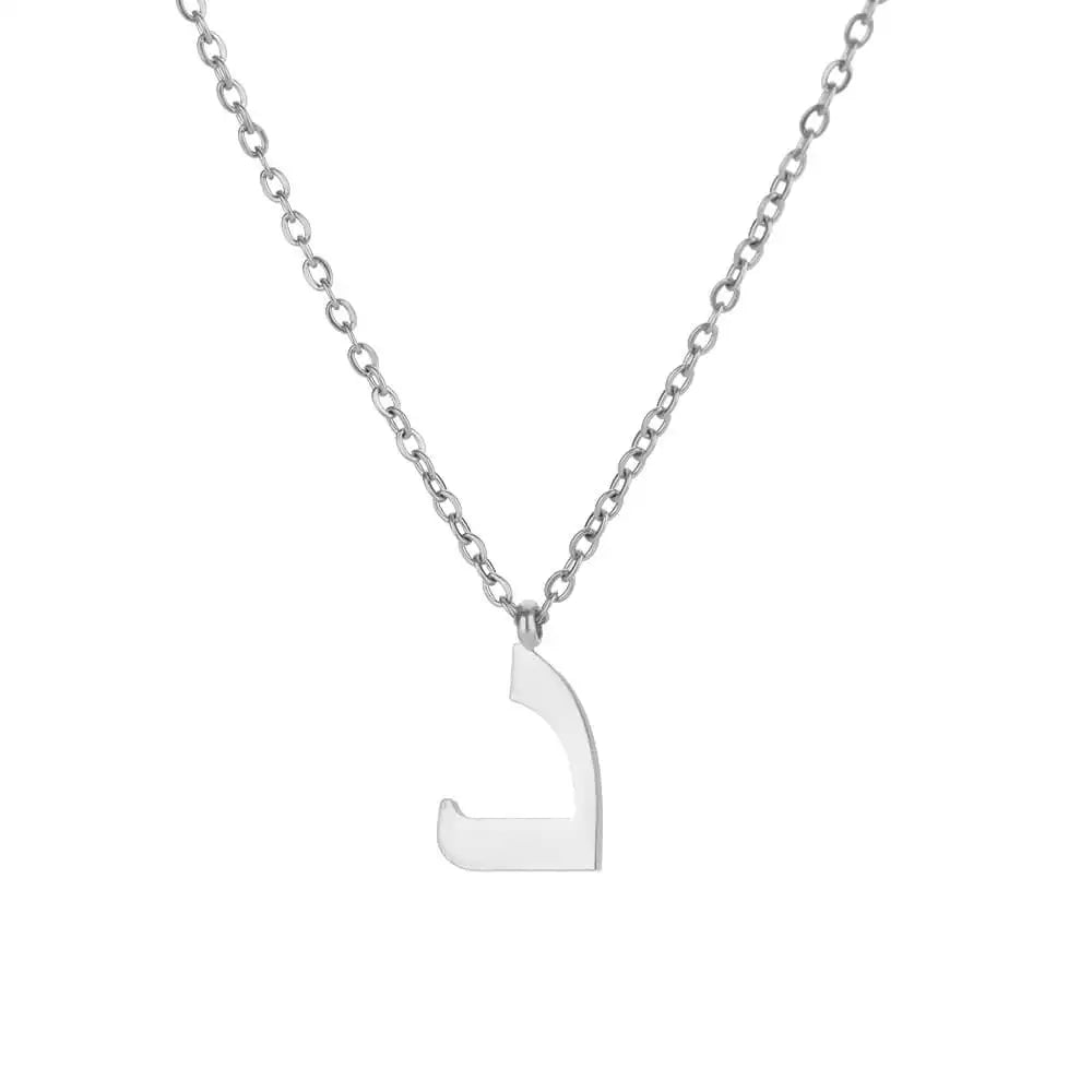 Arabic Letter Name Pendant Necklace For Women Stainless Steel Inital Chain Choker Collar Necklace 2024 Wedding Jewelry bijoux Vera Lux