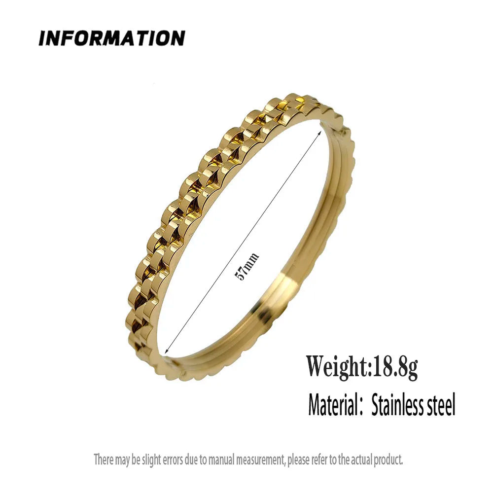 New gear-shaped stainless steel gold-plated bracelet 18K, high quality waterproof couple bracelet, wife gift Vera Lux