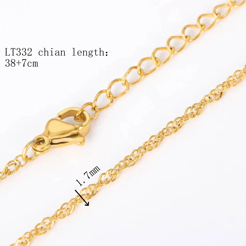 10pcs/Lot 45cm Stainless Steel Golden/Silvery Color 304 Chains Necklace Women Jewelry Making Accessories DIY Handmade Supplies Vera Lux