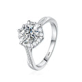 NeeTim 0.5/1CT Moissanite Diamond Rings Wedding Band for Women 925 Sterling Silver Plated 18k White Gold Promise Ring Certified Vera Lux