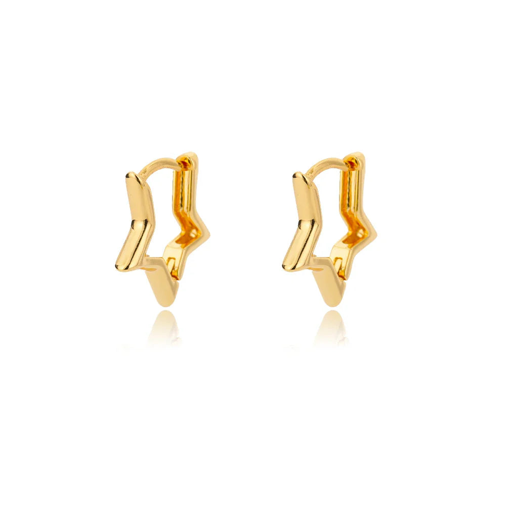 Zircon Star Pendientes Earrings for Women Girl Stainless Steel Gold Color Earring Y2k Wedding Aesthetic Jewelry aretes mujer Vera Lux