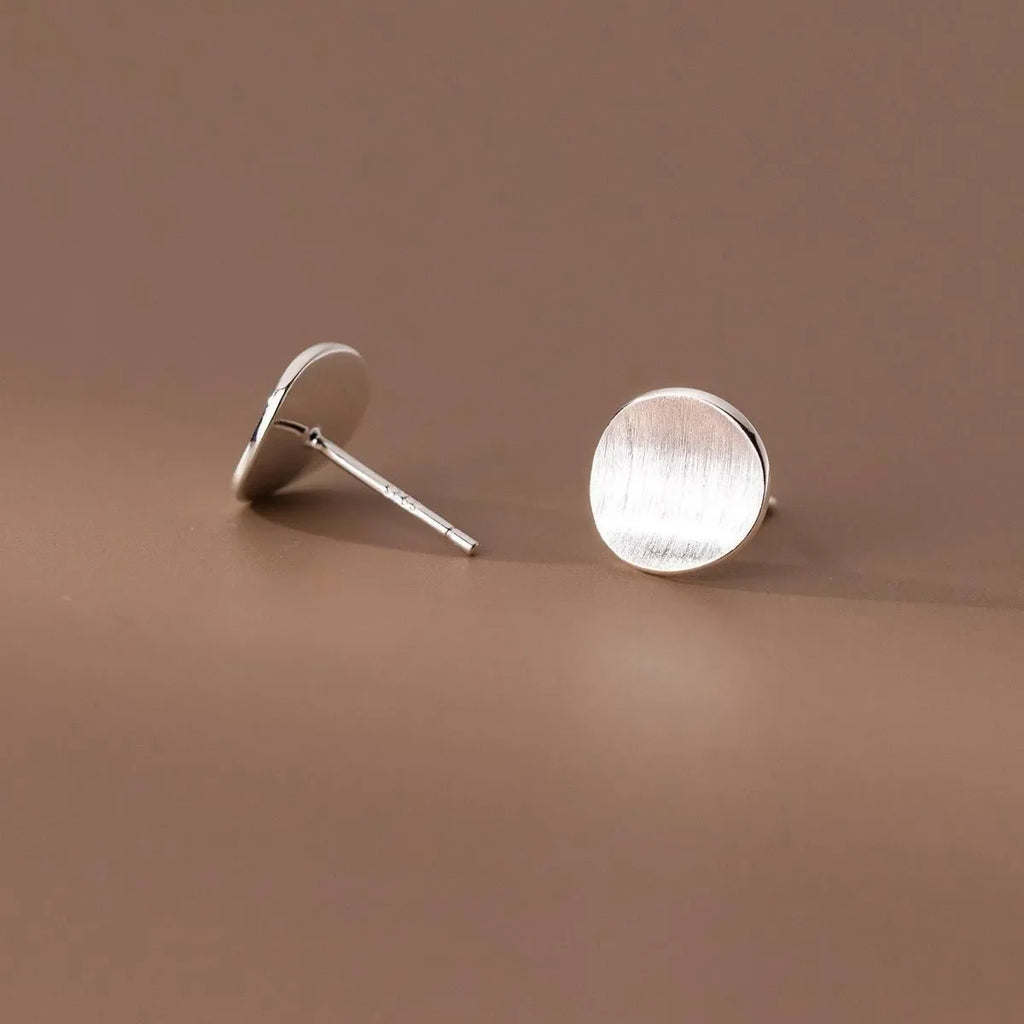925 Sterling Silver Frosting Round Piercing Stud Earrings For Women Wedding Engagement Jewelry Wholesale Accessories Jewellery Vera Lux