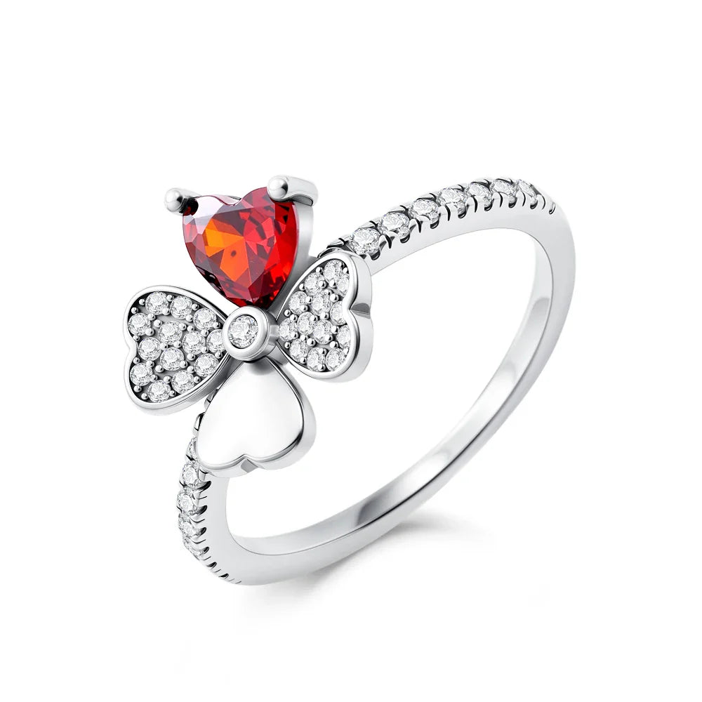 2026 Hot Selling 925 Silver Cute Puppy Flower Elephant Clover Ring Suitable for Wedding Rings, Jewelry Gifts Vera Lux