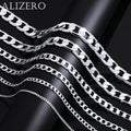 Men's 925 Sterling Silver Necklace 2/4/6/8/10/12MM 40-75cm Face Chain Necklace Lobster Clasp Men Women Engagement Jewelry Gifts Vera Lux