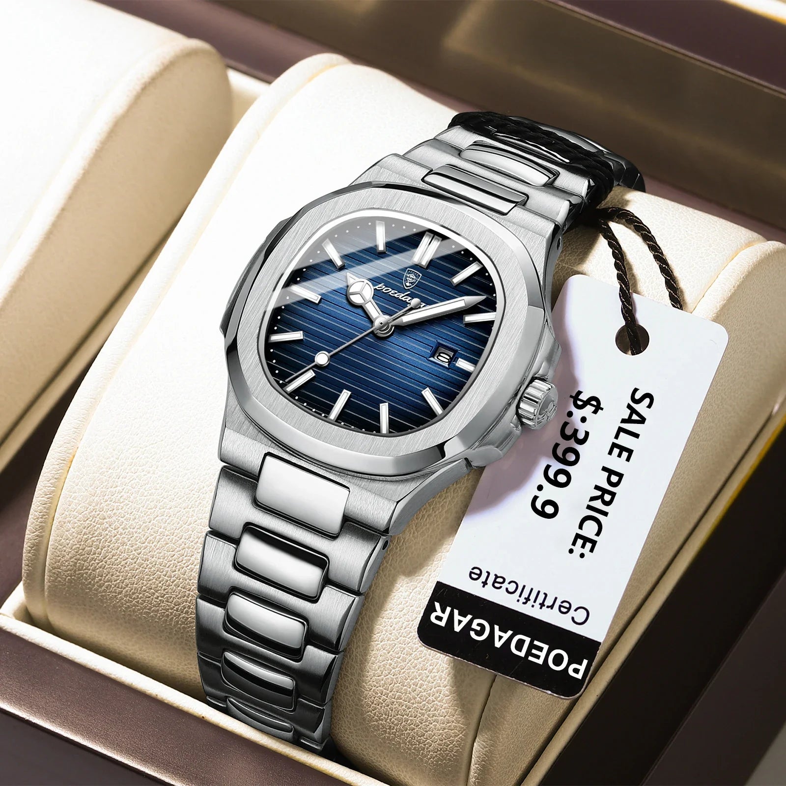 POEDAGAR Luxury Woman’s Quartz Watch Date Waterproof Luminous Ladies Wristwatch Stainless Steel Fashion Watches For Women Reloj Vera Lux