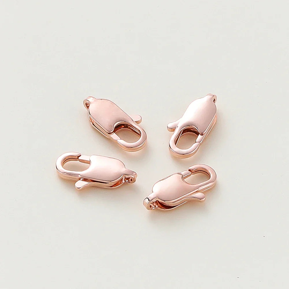 10pcs/lot 14K 18K Gold Plated Lobster Clasps Jump Rings End Chain Connector Hooks For DIY Necklace Bracelet Making Components Vera Lux