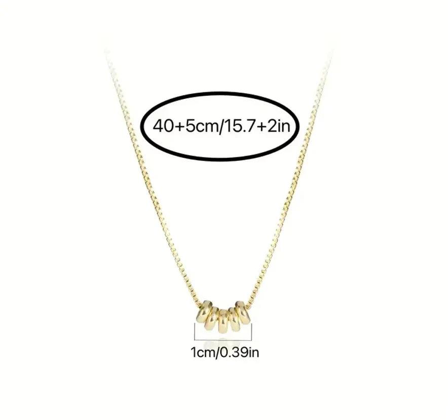 Minimalist Gold Color Stainless Steel Necklace for Women Classic Thin Chains Metal Beads Neck Jewelry Vera Lux