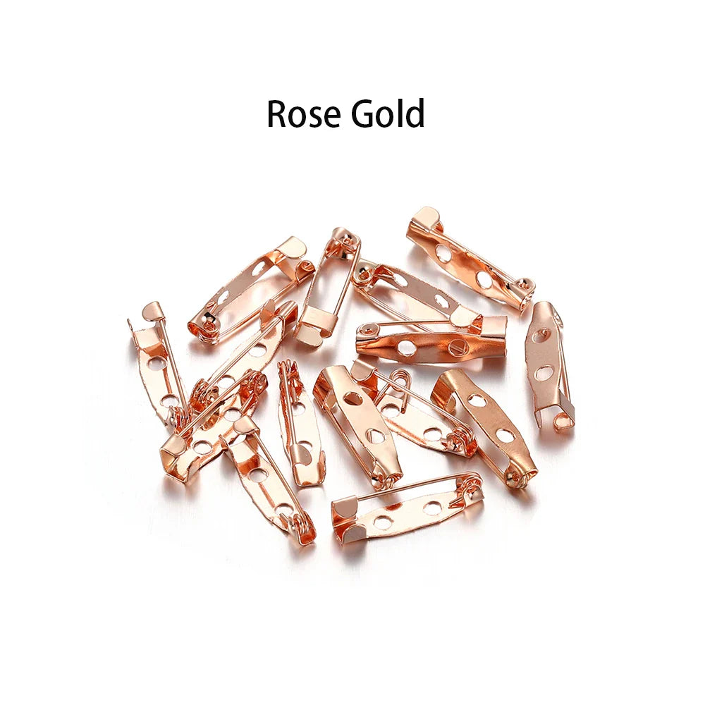 20-50pcs 20 25 32 38mm Brooch Clip Base Pin Blank Safe Lock Brooch Pin Base Badge Holder For DIY Jewelry Making Finding Supplies Vera Lux