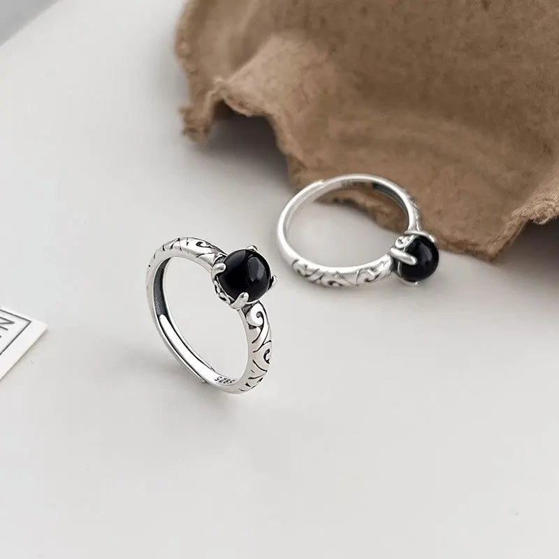 925 Sterling Silver Round Crystal Irregular Adjustable Rings For Women Vintage Jewelry Wholesale Wholesale Jewellery Moneys 925 Vera Lux