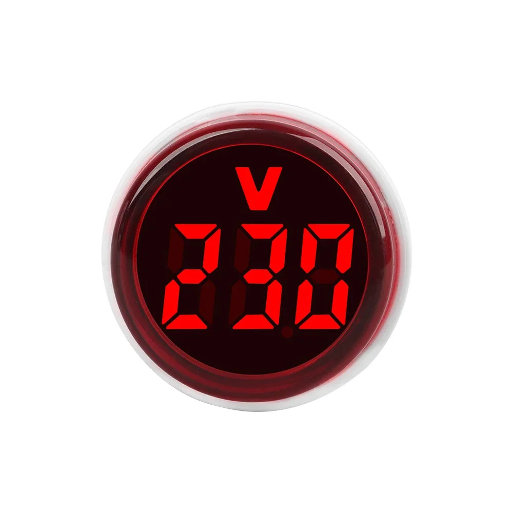 Digital Current and Voltage Ammeter, Circular LED Display, EU Plug, Digital LED Display, Electrical Instruments Whatever the Treasure