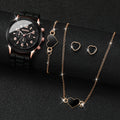 5/6PCS Women Watches Fashion Silicone Band Women Quartz Watches Jewelry Set Reloj Mujer Girls Clock Gift (Without Box) Vera Lux
