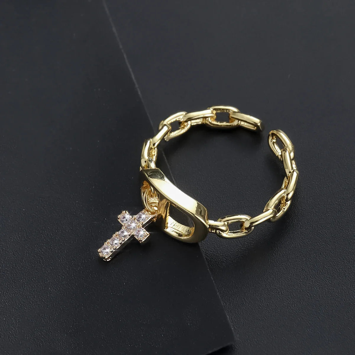 Star Diamond Letter Cd Ring Niche Design Pendant Trendyy Daily Versatile Women's Ring New Open Adjustable Ring Vera Lux
