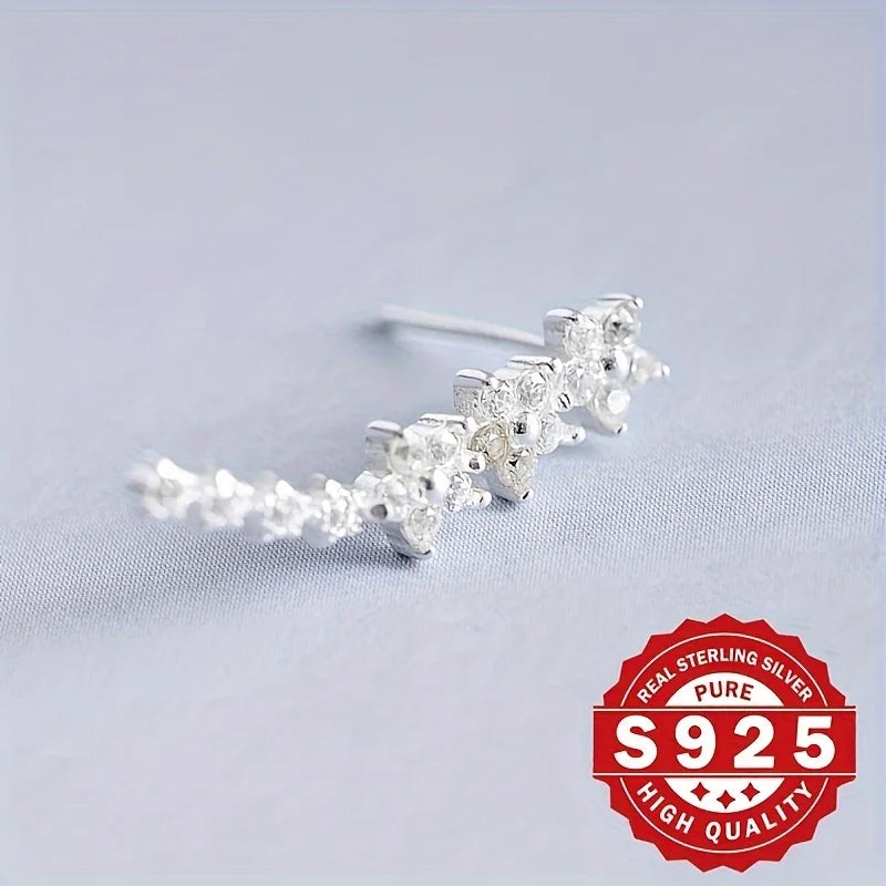 S925 silver splicing row flash cute, exquisite and elegant Valentine's Day wearable, hypoallergenic Vera Lux