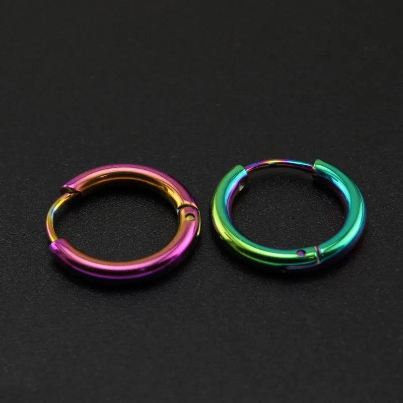 8/10/12/14/16/18/20mm Stainless Steel Huggie Hoop Earrings for Women Men Vera Lux