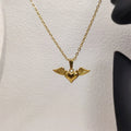 Angel's Wings Heart Rose Daisy 18k Gold Plated Stainless Steel Fashion Pendant Charm Necklaces For Women Vera Lux