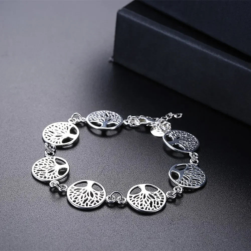 New 925 Sterling Silver Bracelet Tree Of Life Bracelet For Women Engagement Jewelry Gifts Vera Lux