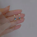 Fashion Cosmic Star River Earrings Blue Opal Niche Unique Planet Earrings Ear Studs Women Versatile Ear Jewelry Vera Lux