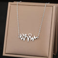 Stainless Steel Necklaces Elegant Exquisite Heart Infinity Symbol Heartbeat Pendants Chain Trend Fine Necklace For Women Jewelry Vera Lux
