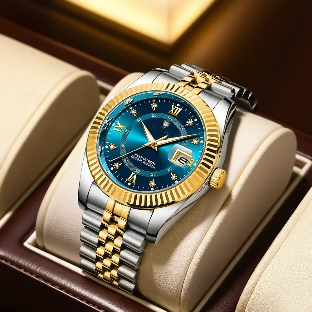 Fashion Quartz Wristwatches Luxury Brand High Quality Diamond Watch For Man Gifts Digital Mens Automatic Watches Men Gold Clock Vera Lux