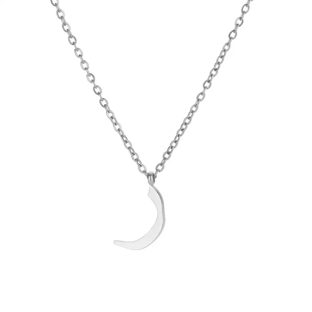 Arabic Letter Name Pendant Necklace For Women Stainless Steel Inital Chain Choker Collar Necklace 2024 Wedding Jewelry bijoux Vera Lux