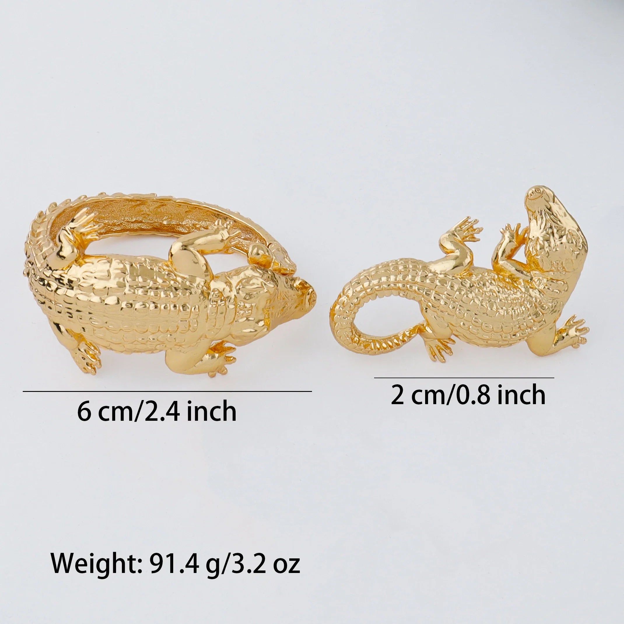 African Large Crocodile Jewelry Set for Women Lady Big Necklace Arab Gold Color Earrings Bracelet Bride Wife Anniversary Gift Vera Lux