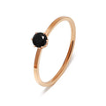 Stainless Steel Single CZ Ring Simple 1mm Thin Wedding Band for Women Girl Size 3-10 Vera Lux
