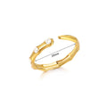 Green Zircon Evil Eye Rings For Women Stainless Steel Gold Color Geometric Open Ring New Wedding Waterproof Fashion Jewelry Gift Vera Lux
