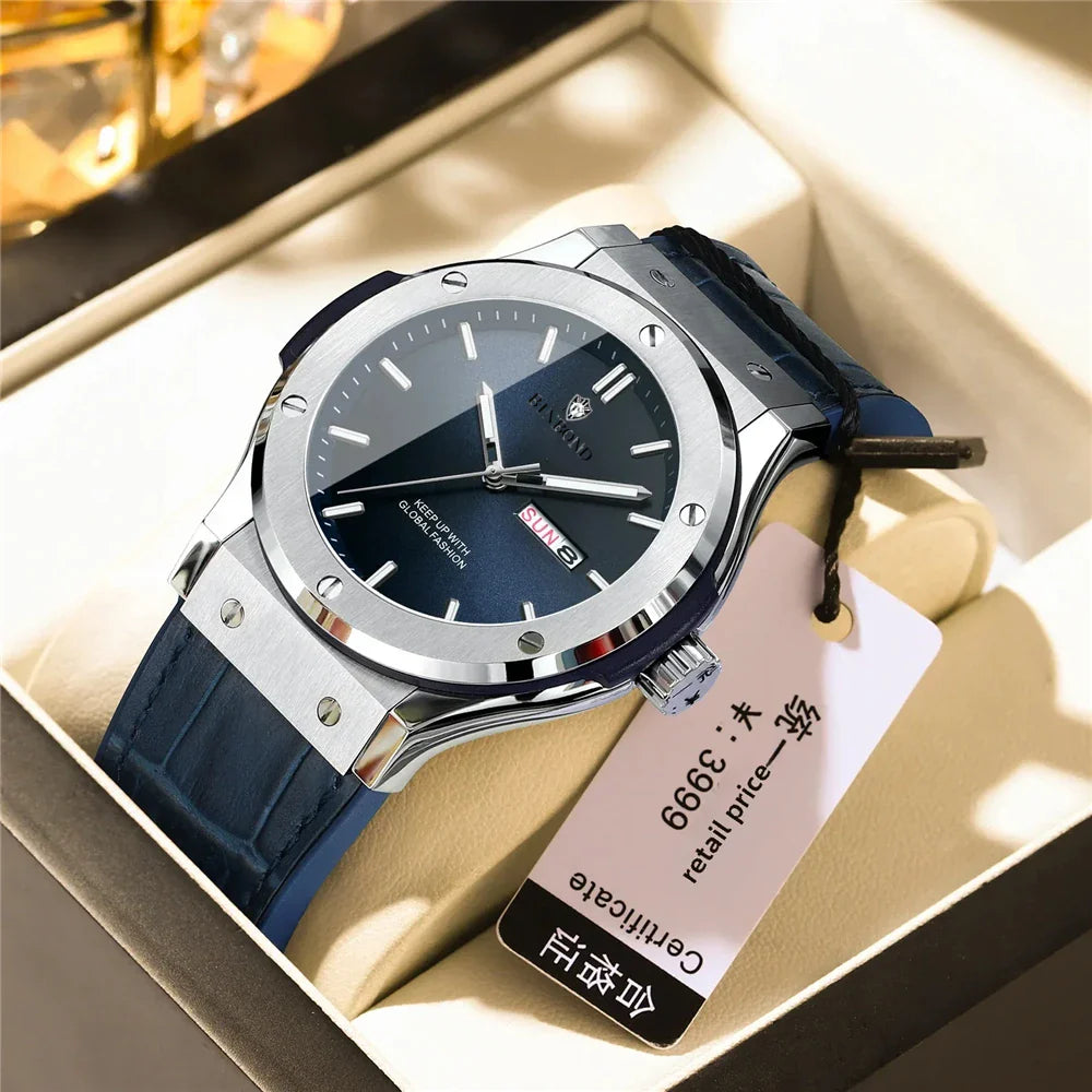 Fashion Quartz Wristwatches New Gifts Sports Leather Mens Automatic Watches For Man Luxury Automatic Watch Men Digital Clock Vera Lux