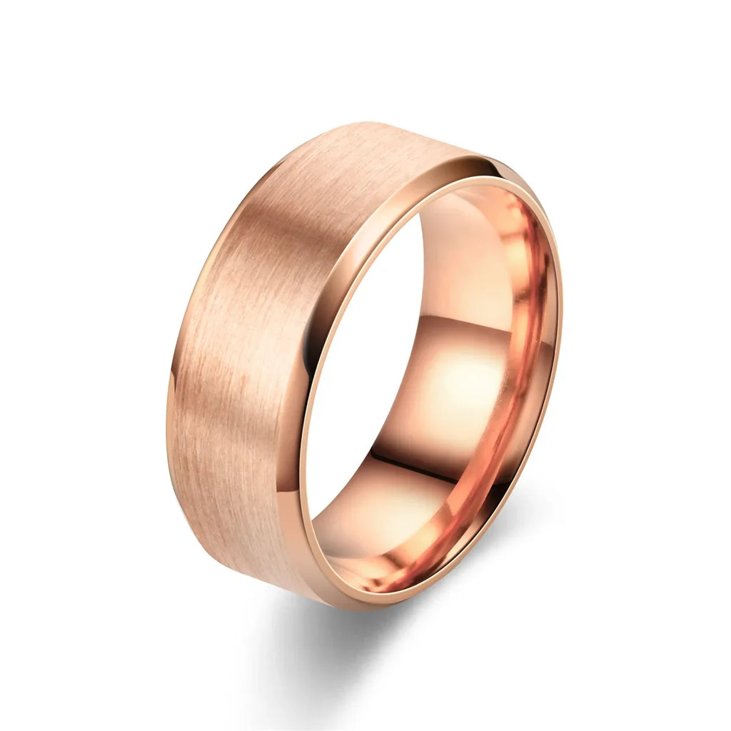 6 Colors Classic 8mm Tungsten Mens Ring Surface Brushed Stainless Steel Ring for Women Wedding Band Couples Jewelry Accessories Vera Lux