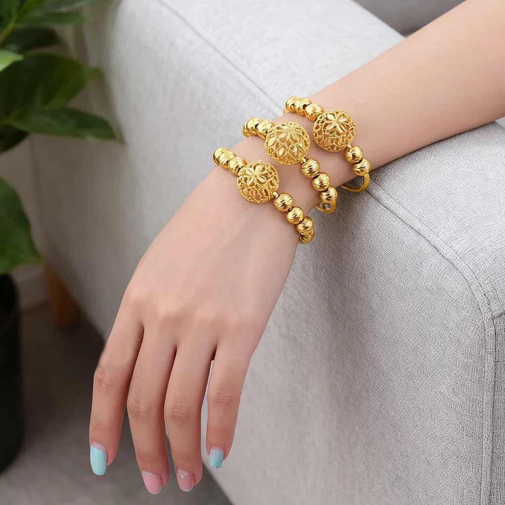 ethiopian hawaiian jewelry bangle 18k gold  plated bracelet for women flower bangle african free shipping Valentine's Day gift Vera Lux