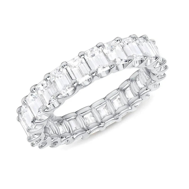 925 Sterling Silve Gorgeous Promised Rings Love Wedding Jewelry Full Paved Square Crystal Zircon Elegant Women Engagement Ring Vera Lux