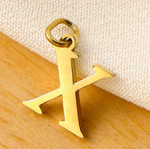 10PCS 26 Letters Stainless Steel Cut Alphabet Pendant for DIY Woman Necklace Ladies Jewelry Accessories Wholesale Dropshipping Vera Lux