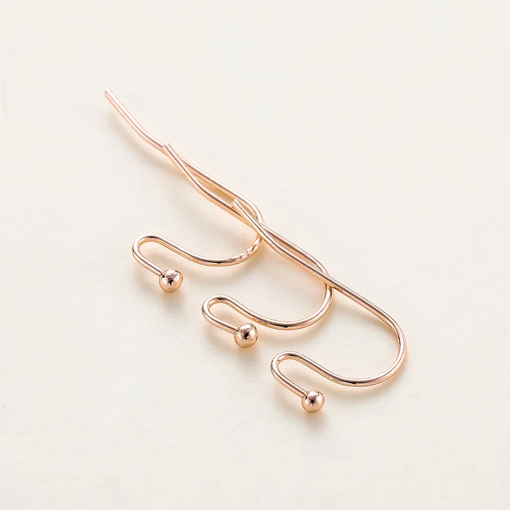 20pcs/lot 6 Styles 14K 18K Gold Plated Earring Wires With Ear Hook Earrings Clasp Findings Supplies For  DIY Jewelry Making Vera Lux